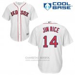 Camiseta Beisbol Hombre Boston Red Sox 14 Jim Rice Blanco Primera Cool Base