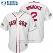 Camiseta Beisbol Hombre Boston Red Sox 2017 Postemporada 2 Xander Bogaerts Blanco Cool Base