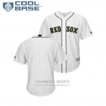 Camiseta Beisbol Hombre Boston Red Sox 2018 Dia de los Caidos Cool Base Blanco