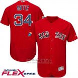 Camiseta Beisbol Hombre Boston Red Sox 34 David Ortiz Rojo Flex Base Autentico On Field