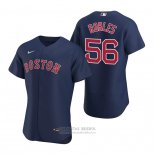 Camiseta Beisbol Hombre Boston Red Sox Hansel Robles Autentico Alterno Azul