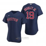 Camiseta Beisbol Hombre Boston Red Sox Jackie Bradley Jr. Autentico Alterno 2020 Azul