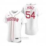 Camiseta Beisbol Hombre Boston Red Sox Martin Perez Autentico 2020 Alterno Blanco