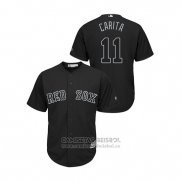 Camiseta Beisbol Hombre Boston Red Sox Rafael Devers 2019 Players Weekend Carita Replica Negro