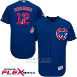 Camiseta Beisbol Hombre Chicago Cubs 12 Kyle Schwarber Autentico Collection Flex Base