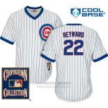 Camiseta Beisbol Hombre Chicago Cubs 22 Jason Heyward Blanco Cooperstown Cool Base