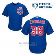 Camiseta Beisbol Hombre Chicago Cubs 38 Carlos Zambrano Azul Alterno Cool Base