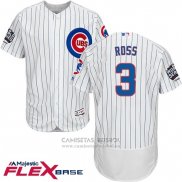 Camiseta Beisbol Hombre Chicago Cubs 9 David Ross Blanco Flex Base