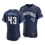 Camiseta Beisbol Hombre Chicago Cubs Dan Winkler 2021 City Connect Autentico Azul