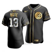 Camiseta Beisbol Hombre Chicago Cubs David Bote Golden Edition Autentico Negro