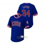 Camiseta Beisbol Hombre Chicago Cubs Jon Lester Cooperstown Collection Azul