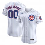 Camiseta Beisbol Hombre Chicago Cubs Primera Elite Personalizada Blanco