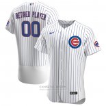 Camiseta Beisbol Hombre Chicago Cubs Primera Pick-A-Player Retired Roster Autentico Blanco