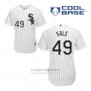 Camiseta Beisbol Hombre Chicago White Sox 49 Chris Sale Blanco Primera Cool Base