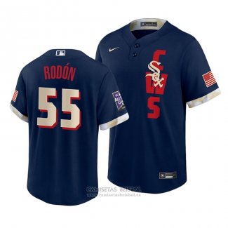 Camiseta Beisbol Hombre Chicago White Sox Carlos Rodon 2021 All Star Replica Azul