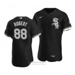 Camiseta Beisbol Hombre Chicago White Sox Luis Robert Autentico Alterno Negro