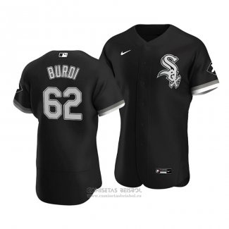 Camiseta Beisbol Hombre Chicago White Sox Zack Burdi Autentico Alterno 2020 Negro