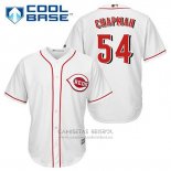 Camiseta Beisbol Hombre Cincinnati Reds Aroldis Chapman 54 Blanco Primera Cool Base