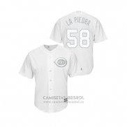 Camiseta Beisbol Hombre Cincinnati Reds Luis Castillo 2019 Players Weekend La Piedra Replica Blanco