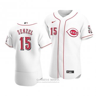 Camiseta Beisbol Hombre Cincinnati Reds Nick Senzel Autentico Primera Blanco