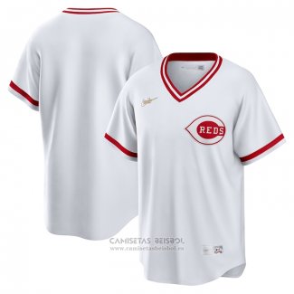 Camiseta Beisbol Hombre Cincinnati Reds Primera Cooperstown Collection Blanco