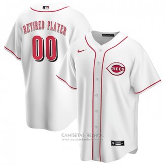 Camiseta Beisbol Hombre Cincinnati Reds Primera Pick-A-Player Retired Roster Replica Blanco