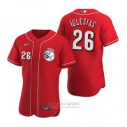 Camiseta Beisbol Hombre Cincinnati Reds Raisel Iglesias Autentico 2020 Alterno Rojo