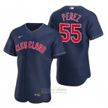 Camiseta Beisbol Hombre Cleveland Guardians Roberto Perez Autentico Alterno Azul