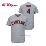 Camiseta Beisbol Hombre Cleveland Indians Bradley Zimmer Flex Base Gris