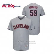 Camiseta Beisbol Hombre Cleveland Indians Carlos Carrasco Flex Base Gris