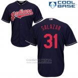 Camiseta Beisbol Hombre Cleveland Indians Danny Salazar 31 Negro Autentico Collection Cool Base