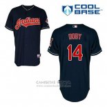 Camiseta Beisbol Hombre Cleveland Indians Larry Doby 14 Azul Alterno Cool Base