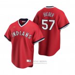 Camiseta Beisbol Hombre Cleveland Indians Shane Bieber Cooperstown Collection Road Rojo