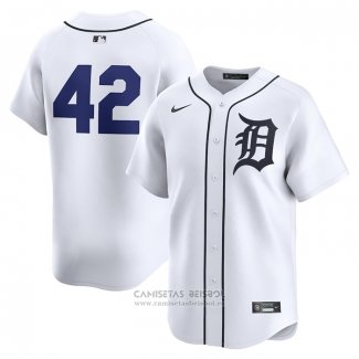 Camiseta Beisbol Hombre Detroit Tigers 2024 Jackie Robinson Day Primera Limited Blanco