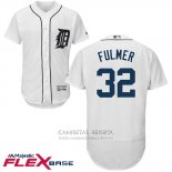 Camiseta Beisbol Hombre Detroit Tigers 32 Michael Fulmer Blanco Flex Base