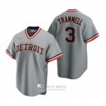 Camiseta Beisbol Hombre Detroit Tigers Alan Trammell Cooperstown Collection Road Gris