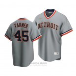 Camiseta Beisbol Hombre Detroit Tigers Buck Farmer Cooperstown Collection Road Gris
