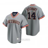 Camiseta Beisbol Hombre Detroit Tigers Christin Stewart Cooperstown Collection Road Gris