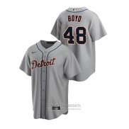 Camiseta Beisbol Hombre Detroit Tigers Matthew Boyd Replica Road Gris