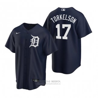 Camiseta Beisbol Hombre Detroit Tigers Spencer Torkelson Replica Alterno Azul