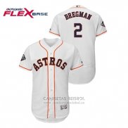 Camiseta Beisbol Hombre Houston Astros Alex Bregman Flex Base Blanco