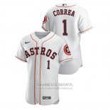 Camiseta Beisbol Hombre Houston Astros Carlos Correa Autentico Blanco
