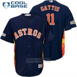 Camiseta Beisbol Hombre Houston Astros Evan Gattis Azul Cool Base