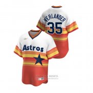 Camiseta Beisbol Hombre Houston Astros Justin Verlander Cooperstown Collection Primera Blanco Naranja
