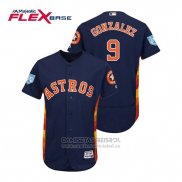 Camiseta Beisbol Hombre Houston Astros Marwin Gonzalez Flex Base Entrenamiento de Primavera 2019 Azul