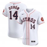 Camiseta Beisbol Hombre Houston Astros Mauricio Dubon Primera Elite Blanco