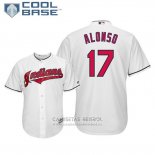 Camiseta Beisbol Hombre Indians Yonder Alonso Cool Base Primera Blanco