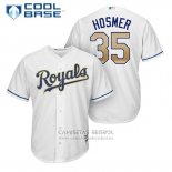 Camiseta Beisbol Hombre Kansas City Royals 35 Eric Hosmer Blanco 2017 Cool Base