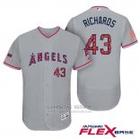 Camiseta Beisbol Hombre Los Angeles Angels 2017 Estrellas y Rayas Garrett Richards Gris Flex Base