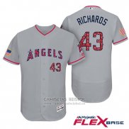 Camiseta Beisbol Hombre Los Angeles Angels 2017 Estrellas y Rayas Garrett Richards Gris Flex Base